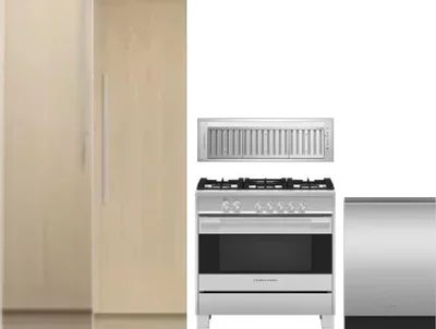 5 Piece Package Includes Refrigerator, Freezer, Range, Hood And Dishwasher